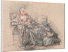 Woman Reading and a Girl Playing by François Guérin