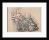 Woman Reading and a Girl Playing by François Guérin