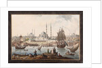 The Yeni Cami and the Port of Istanbul, Second Half of the 18th cen by Jean-Baptiste Hilair
