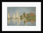 Regattas at Argenteuil, ca 1872 by Claude Monet