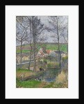 The banks of the Viosne at Osny in grey weather by Camille Pissarro