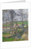 The banks of the Viosne at Osny in grey weather by Camille Pissarro