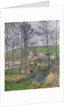 The banks of the Viosne at Osny in grey weather by Camille Pissarro