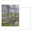The banks of the Viosne at Osny in grey weather by Camille Pissarro