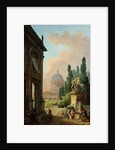 View of Rome with the Horse Tamer of the Monte Cavallo, 1786 by Hubert Robert
