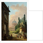 View of Rome with the Horse Tamer of the Monte Cavallo, 1786 by Hubert Robert