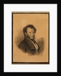 Portrait of the author Alexander S. Pushkin, 1827 by Joseph Vivien