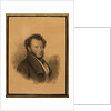 Portrait of the author Alexander S. Pushkin, 1827 by Joseph Vivien