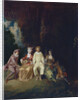 Pierrot Content, ca 1712 by Jean Antoine Watteau