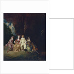 Pierrot Content, ca 1712 by Jean Antoine Watteau