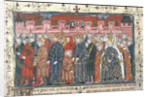 The coronation of Philippe II Auguste in the presence of Henry II of England by Anonymous