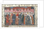 The coronation of Philippe II Auguste in the presence of Henry II of England by Anonymous