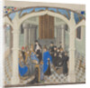 The coronation of Baldwin II on 1118. Miniature from the Historia by William of Tyre, 1460s by Anonymous