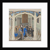 The coronation of Baldwin II on 1118. Miniature from the Historia by William of Tyre, 1460s by Anonymous