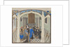 The coronation of Baldwin II on 1118. Miniature from the Historia by William of Tyre, 1460s by Anonymous
