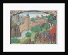 Soldiers playing dice before the city of Caesarea. Miniature from the Historia by William of Tyre, 1460s by Anonymous