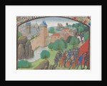 Soldiers playing dice before the city of Caesarea. Miniature from the Historia by William of Tyre, 1460s by Anonymous