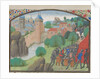 Soldiers playing dice before the city of Caesarea. Miniature from the Historia by William of Tyre, 1460s by Anonymous