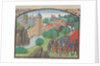 Soldiers playing dice before the city of Caesarea. Miniature from the Historia by William of Tyre, 1460s by Anonymous