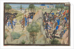 Meeting of Conrad III of Germany and Louis VII of France. Miniature from the Historia by William of Tyre, 1460s by Anonymous