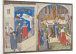 Death of Amalric I of Jerusalem. Coronation of Baldwin IV. Miniature from the Historia by William of Tyre, 1460s by Anonymous