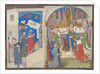 Death of Amalric I of Jerusalem. Coronation of Baldwin IV. Miniature from the Historia by William of Tyre, 1460s by Anonymous