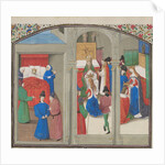Death of Baldwin IV. Coronation of Guy of Lusignan. Miniature from the Historia by William of Tyre, 1460s by Anonymous