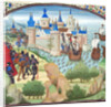 The capture of Constantinople by land and sea in 1204. Miniature from the Historia by William of Tyre by Anonymous