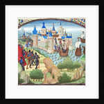 The capture of Constantinople by land and sea in 1204. Miniature from the Historia by William of Tyre by Anonymous