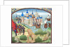 The capture of Constantinople by land and sea in 1204. Miniature from the Historia by William of Tyre by Anonymous
