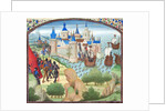 The capture of Constantinople by land and sea in 1204. Miniature from the Historia by William of Tyre by Anonymous