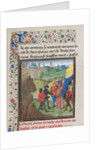 The Embassy of Peter the Hermit and Herluin to Kerbogha. Miniature from the Historia by William of Tyre, 1460s by Anonymous