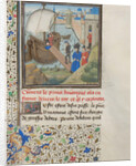 Bohemond I of Antioch traveled back to Apulia. Miniature from the Historia by William of Tyre, 1460s by Anonymous