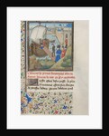 Bohemond I of Antioch traveled back to Apulia. Miniature from the Historia by William of Tyre, 1460s by Anonymous