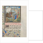 Bohemond I of Antioch traveled back to Apulia. Miniature from the Historia by William of Tyre, 1460s by Anonymous