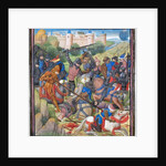 Battle between Crusaders under Baldwin II of Jerusalem and the Saracens. Miniature from the Historia by William of Tyre by Anonymous