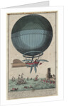Jean Pierre Blanchard and John Jefferies arriving in Calais after crossing the English Channel in a hot air balloon, 1785 by Anonymous