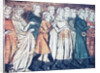 The expulsion of Jews from France in 1182 (A miniature from Grandes Chroniques de France), 1320s by Anonymous
