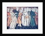 The expulsion of Jews from France in 1182 (A miniature from Grandes Chroniques de France), 1320s by Anonymous
