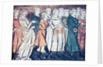 The expulsion of Jews from France in 1182 (A miniature from Grandes Chroniques de France), 1320s by Anonymous