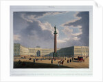 The Alexander Column. View from the Main Army Headquarters, 1840s by Louis Jules Arnout