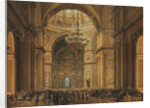 Church service in the Saint Isaacs Cathedral in Saint Petersburg, 1850s by Charles-Claude Bachelier