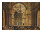 Church service in the Saint Isaacs Cathedral in Saint Petersburg, 1850s by Charles-Claude Bachelier