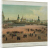 The Basil Cathedral at the Red Square in Moscow (from a panoramic view of Moscow in 10 parts), ca 1848 by Philippe Benoist