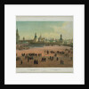 The Basil Cathedral at the Red Square in Moscow (from a panoramic view of Moscow in 10 parts), ca 1848 by Philippe Benoist