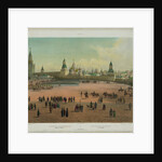 The Basil Cathedral at the Red Square in Moscow (from a panoramic view of Moscow in 10 parts), ca 1848 by Philippe Benoist