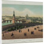 View of the Cathedral of Christ the Saviour and the Moscow Kremlin (from a panoramic view of Moscow in 10 parts), ca 1848 by Philippe Benoist