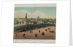 View of the Cathedral of Christ the Saviour and the Moscow Kremlin (from a panoramic view of Moscow in 10 parts), ca 1848 by Philippe Benoist