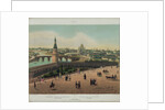 View of the Cathedral of Christ the Saviour and the Moscow Kremlin (from a panoramic view of Moscow in 10 parts), ca 1848 by Philippe Benoist