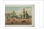 The Cathedral Square in the Moscow Kremlin (from a panoramic view of Moscow in 10 parts), ca 1848 by Philippe Benoist